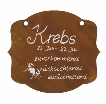 Sternzeichen "Krebs" | Rosttafel | H. 13 cm